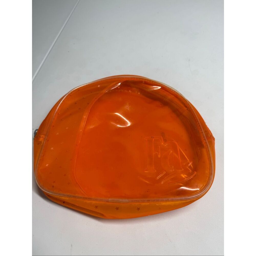 Rare Vintage Fa Orange Makeup Cosmetics Bag Logo